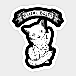 Kitty Final Boss Illustration Sticker